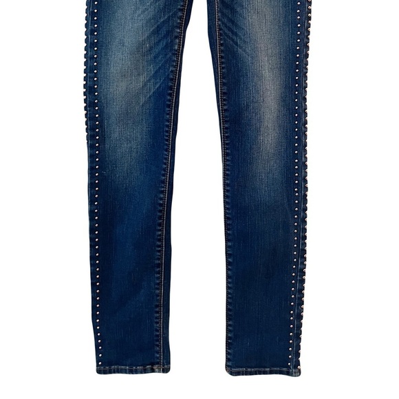 White House Black Market The Slim Ankle Jeans with Rose Gold Stud Trim Detail 00 - Picture 3 of 13